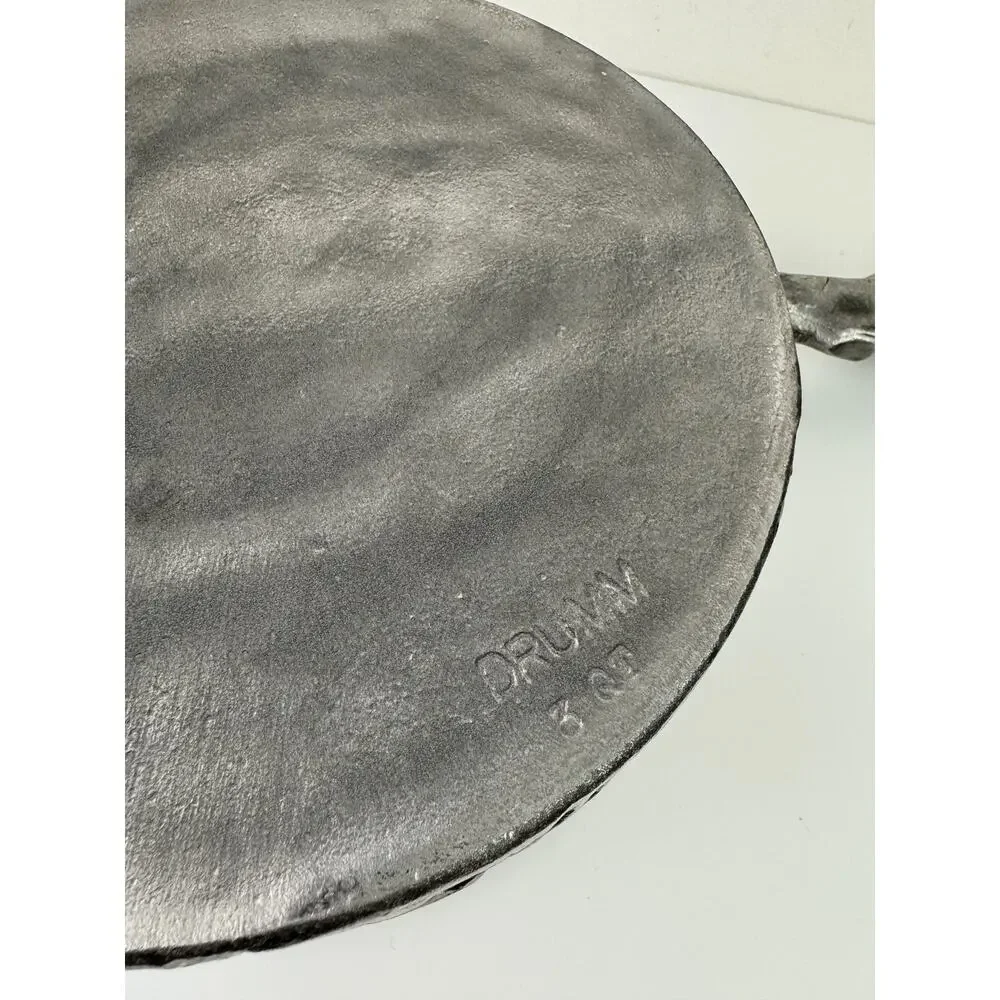VINTAGE Mid Century Modern Donald Drumm Covered Aluminum Brutalist Skillet NEW